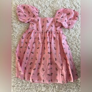 Disney Pink Floral Puff Sleeve Dress